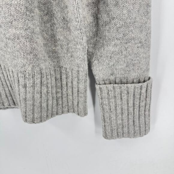 Jillian Jones Wool Angora Ribbed Fold Cuff Sweater Gray Turtleneck Size S - Picture 6 of 7